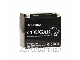 COUGAR AGM VRLA 12В 6ст 18 а/ч пп YTX20-BS